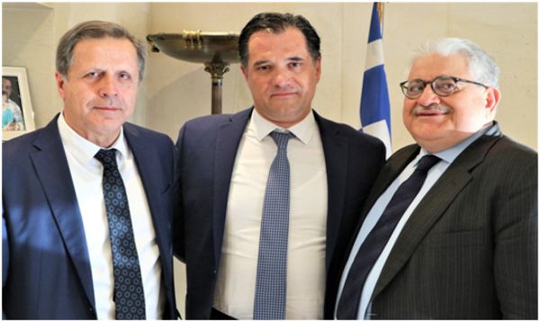 Συνάντηση του βουλευτή Ηλείας Κ. Τζαβάρα και του δημάρχου Αρχ. Ολυμπίας Γ. Γεωργιόπουλου με τον υπουργό Ανάπτυξης & Επενδύσεων Άδ.Γεωργιάδη: Με κέντρο την Ολυμπία σε τροχιά ανάπτυξης η Ηλεία