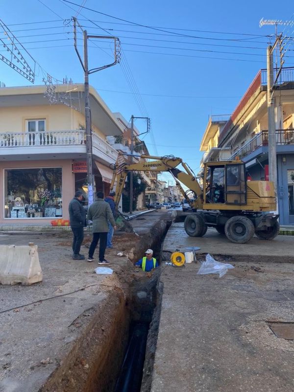 Επίσκεψη στο  έργο που αφορά την αντικατάσταση των Αγωγών Ύδρευσης από τον Δήμαρχο Ανδραβίδας-Κυλλήνης κ. Λέντζα Γ.