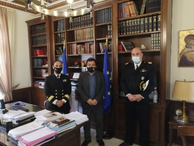 Συνάντηση του Δημάρχου Πύργου με τον Διοικητή της 5ης Περιφερειακής Διοίκησης Λιμενικού Σώματος