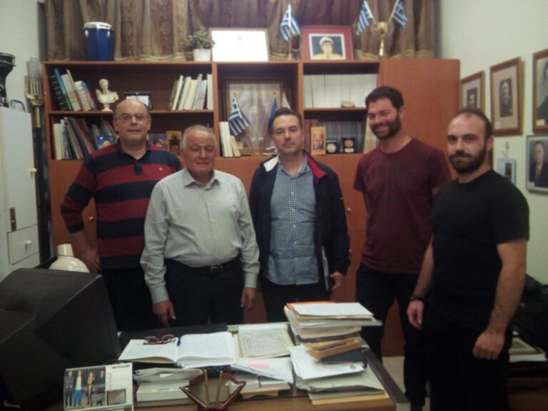 Συνάντηση Ομάδας πρωτοβουλίας για την ανάδειξη του 1821 στην Ηλεία με τον Πρόεδρο της Φιλαρμονικής Πύργου Αθανάσιο Δασκόπουλο