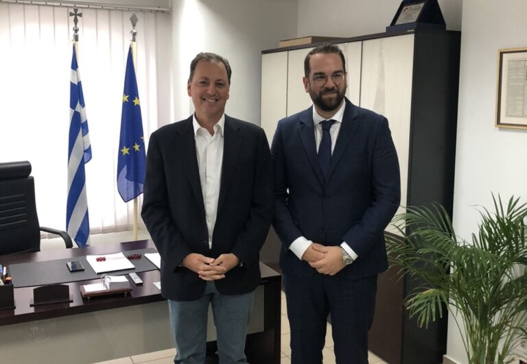 Τον Περιφερειάρχη, Ν. Φαρμάκη, επισκέφθηκε ο κοινοβουλευτικός εκπρόσωπος της Ν.Δ., Σπήλιος Λιβανός