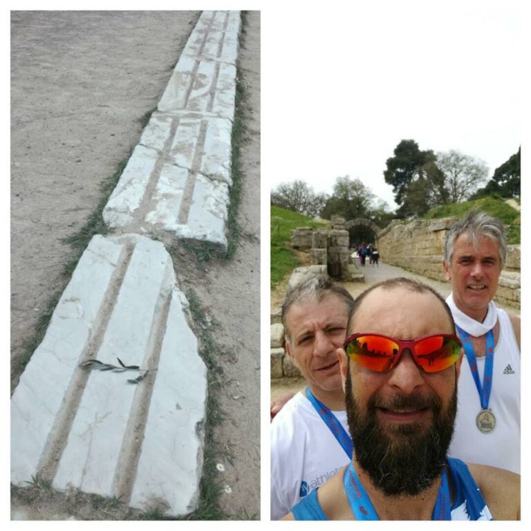 Τερμάτισαν στο Αρχαίο Στάδιο οι Olympia Runners. Άφησαν ενα κλαδί ελιάς μέσα στο Στάδιο