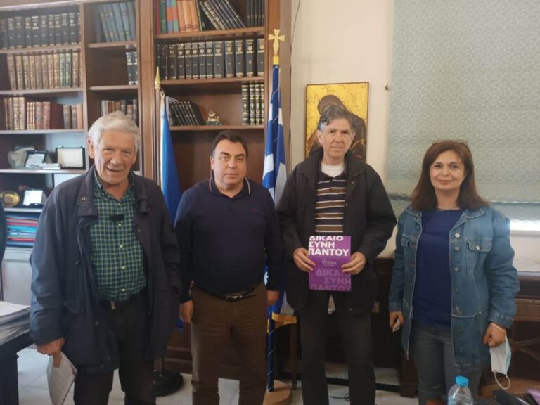 Κλιμάκιο του ΣΥΡΙΖΑ – Π.Σ. επισκέφτηκε τον Δήμαρχο Πύργου Παναγιώτη Αντωνακόπουλο