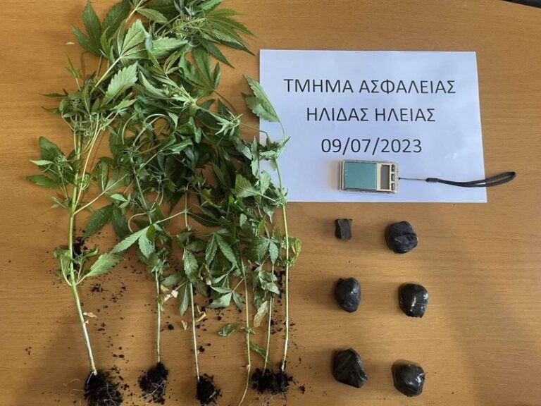Συνελήφθη διακινητής ναρκωτικών στην Βόρεια Ηλεία Κατασχέθηκαν 97 γραμμάρια ηρωίνης, 6 φυτά κάνναβης και ζυγαριά ακριβείας