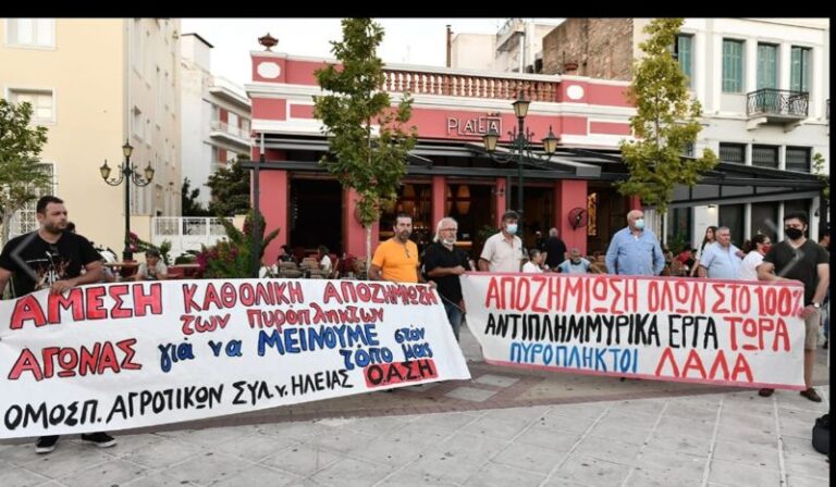 Ομοσπονδία Αγροτικών Συλλόγων Ηλείας: Συγκέντρωση διαμαρτυρίας την Πέμπτη στις Καρούτες – «Άμεση καταγραφή και αποζημίωση των καταστροφών εδώ και τώρα».