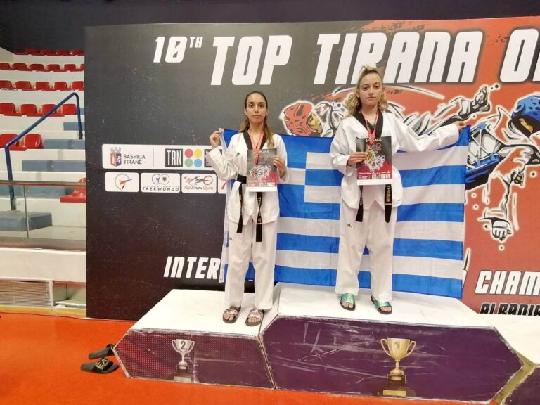 Ξανά στο βάθρο των μεταλλίων οι αδερφές Τρίμμη στο taekwondo στην Αλβανία.