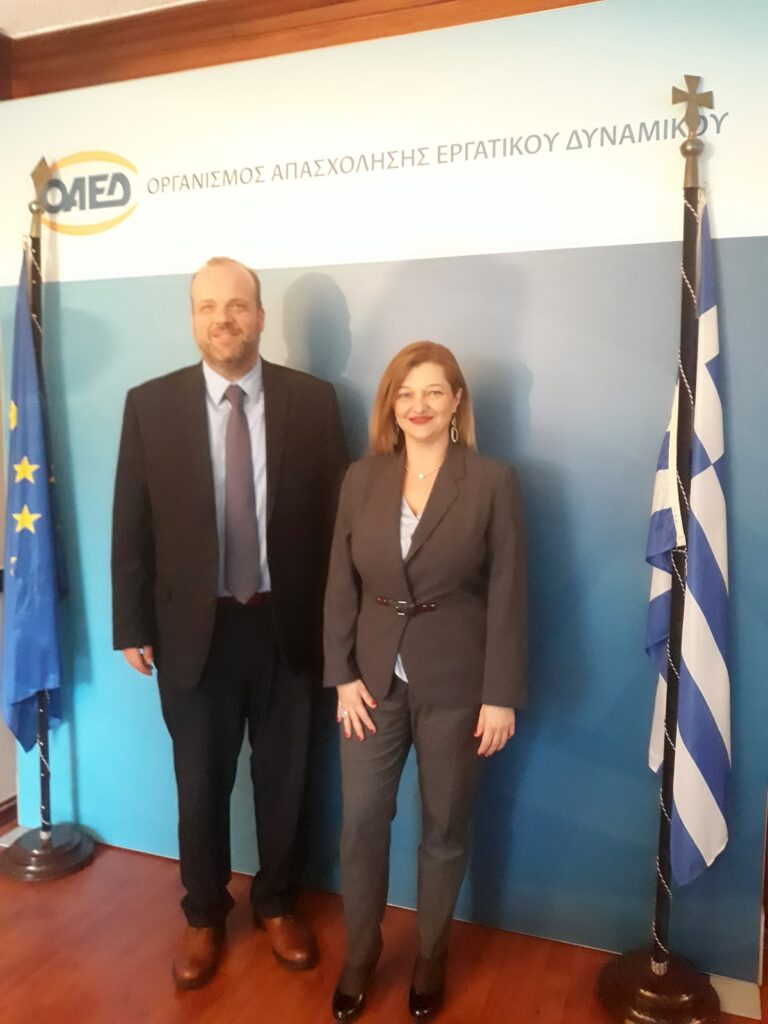 Συνάντηση Αυγερινοπούλου με τον Διοικητή του ΟΑΕΔ, κ. Πρωτοψάλτη, για στοχευμένα προγράμματα απασχόλησης στο Ν. Ηλείας