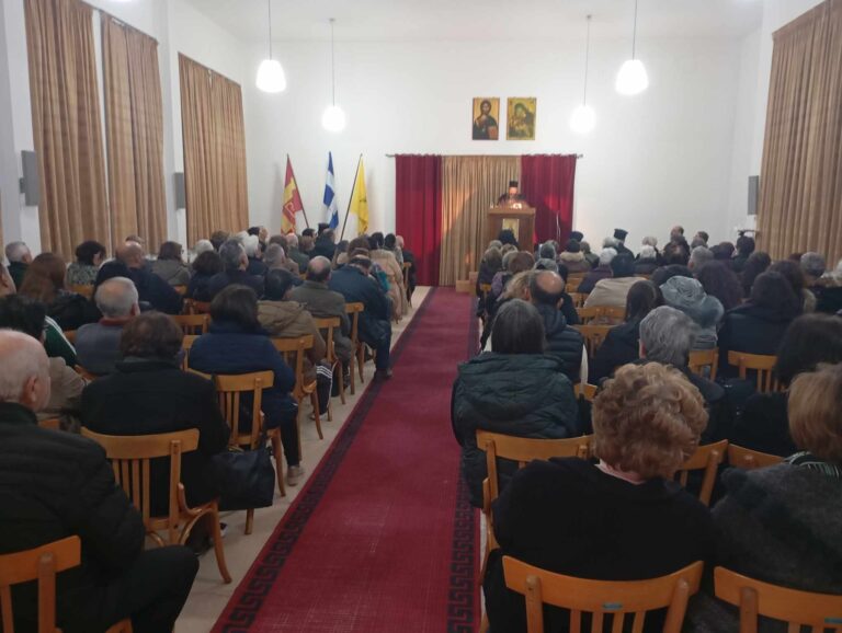 Πτυχές της ζωής του Αγίου Παϊσίου παρουσιάστηκαν στην κατάμεστη αίθουσα της Χριστιανικής Ένωσης Πύργου