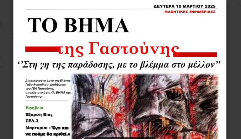 Συγχαρητήρια από το Επιμελητήριο για τη διάκριση του ΓΕΛ Γαστούνης