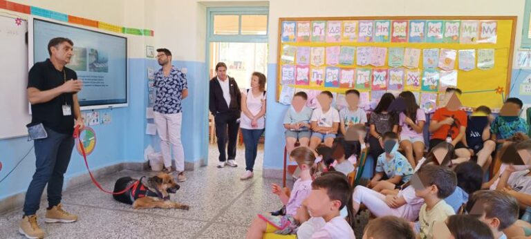 Ενημέρωση και ευαισθητοποίηση μαθητών για τα αδέσποτα στα Δημοτικά Σχολεία Χελιδονίου και Πελοπίου